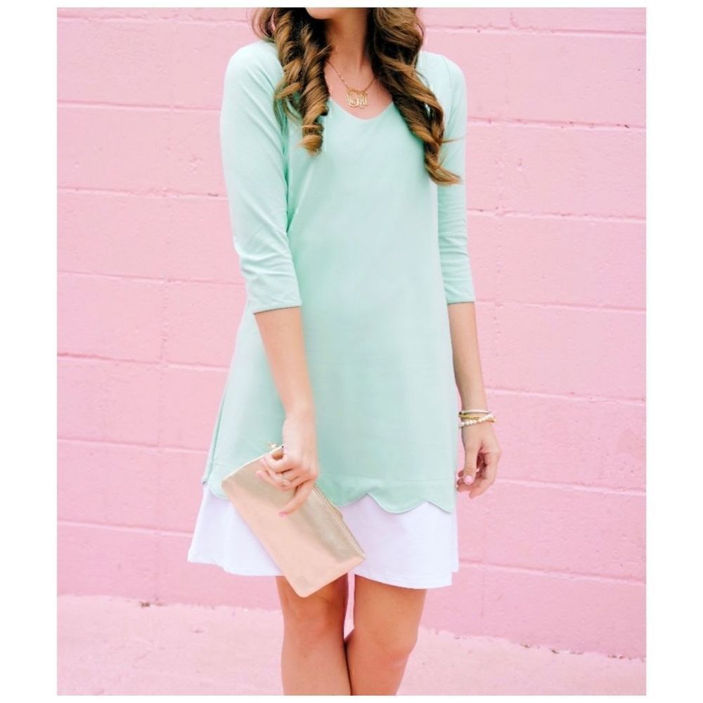 DUFFIELD LANE NEWBERRY DRESS MINT GREEN SIZE M